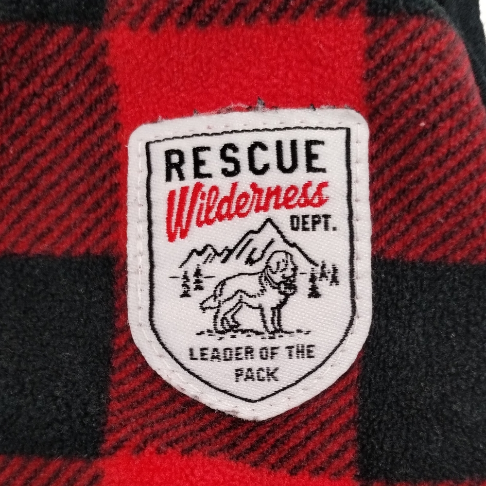 Carterโs Infant Baby Red & Black Buffalo Checkered Plaid Fleece Zip Up Vest 6M - Picture 6 of 10